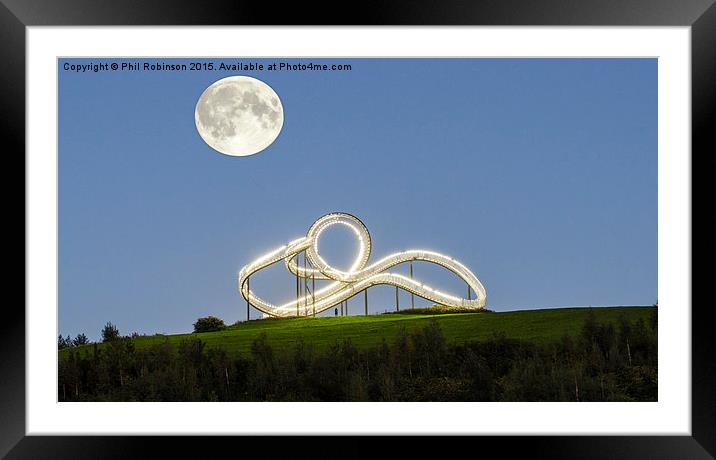  Turtle and Elephant monument with Supermoon Framed Mounted Print by Phil Robinson