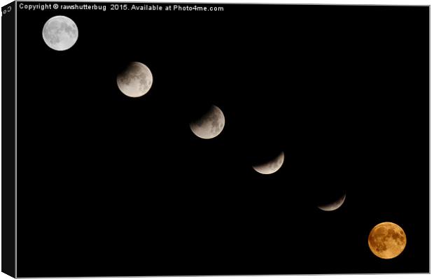 Supermoon Lunar Eclipse Canvas Print by rawshutterbug 