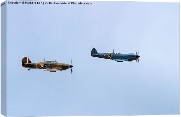  Hurricane and Spitfire Canvas Print by Richard Long