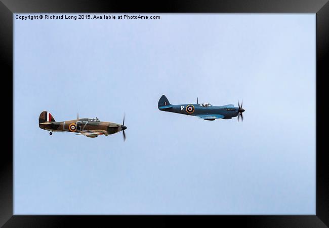  Hurricane and Spitfire Framed Print by Richard Long