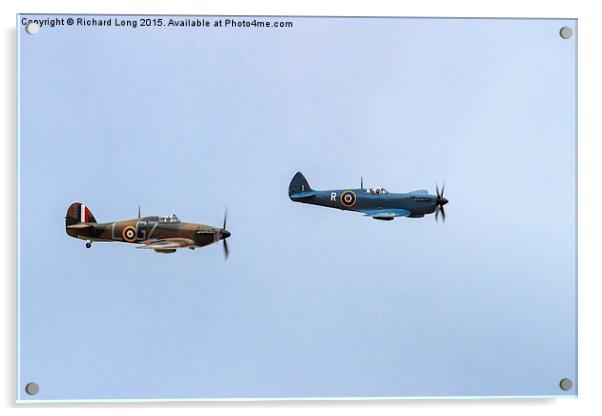  Hurricane and Spitfire Acrylic by Richard Long