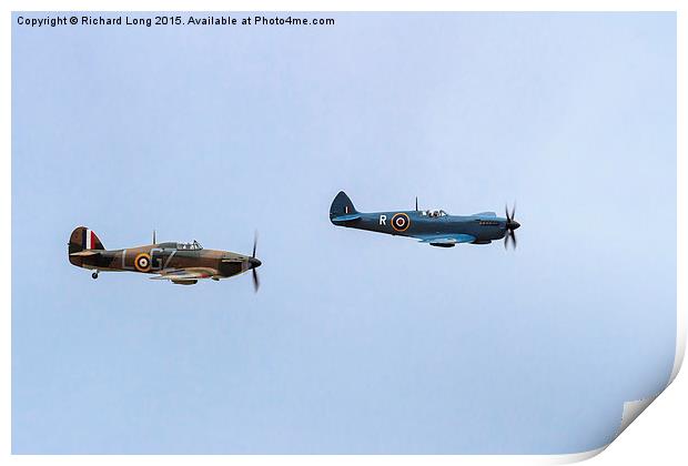  Hurricane and Spitfire Print by Richard Long