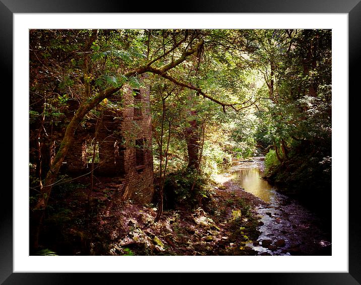  old mill ruins Framed Mounted Print by Derrick Fox Lomax