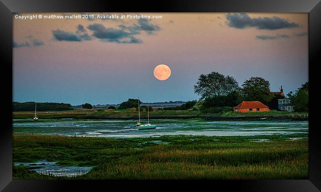  Super Moon Over The Backwaters Framed Print by matthew  mallett