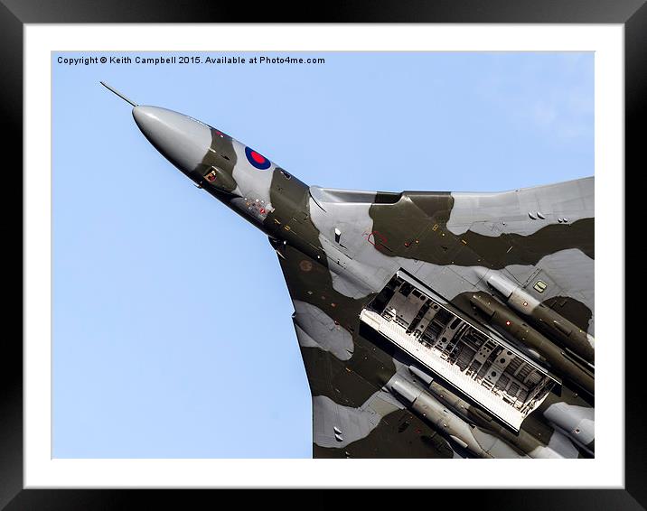  Vulcan XH558 - names in the bomb bay Framed Mounted Print by Keith Campbell