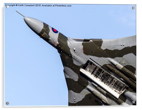  Vulcan XH558 - names in the bomb bay Acrylic by Keith Campbell