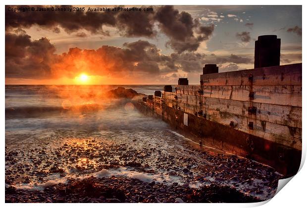  Cleveleys Sunset Print by Jason Connolly