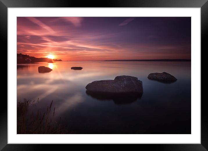  Sunset on the Estuary Framed Mounted Print by Leighton Collins