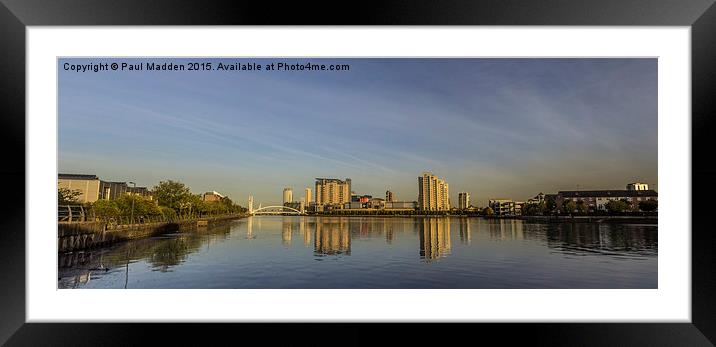 Media City Panorama Framed Mounted Print by Paul Madden
