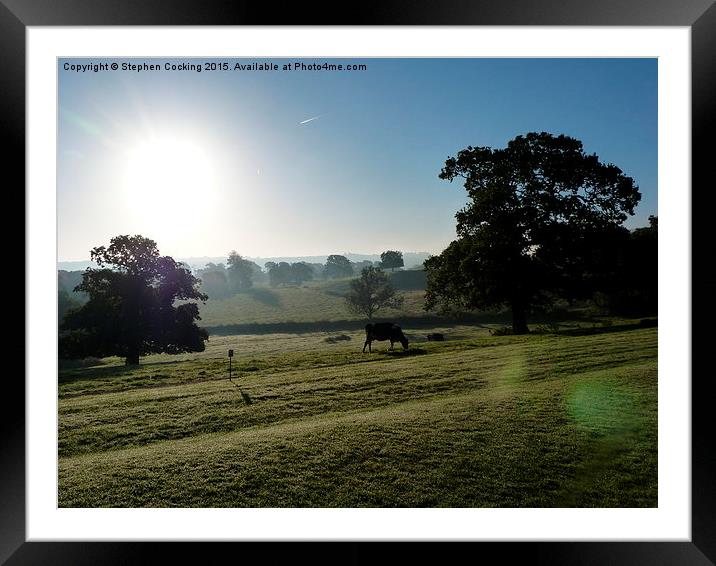  Sunrise over Field Framed Mounted Print by Stephen Cocking