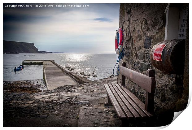  Crovie Pier Print by Alex Millar