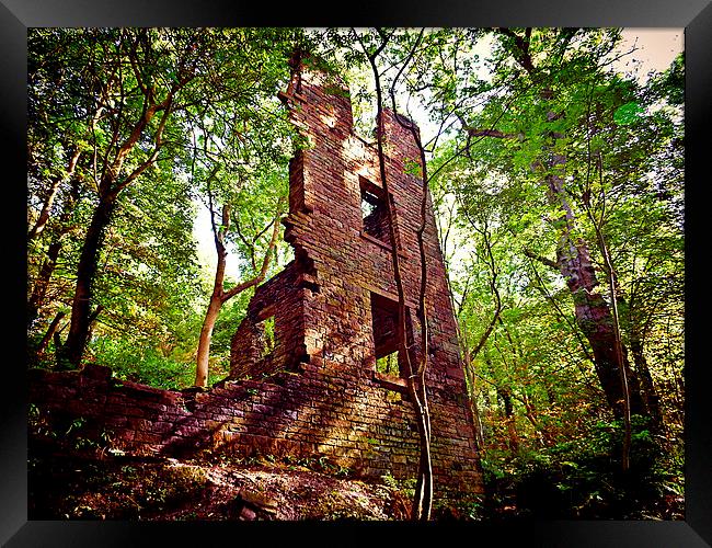  ruins of the mill Framed Print by Derrick Fox Lomax