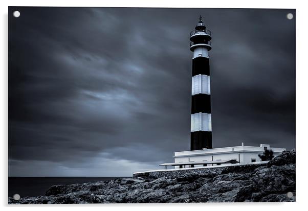  Lighthouse of Cap d'Artrutx, Menorca Acrylic by David Schofield