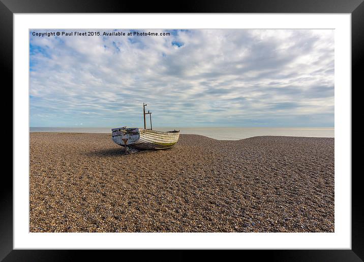 Fishing boat on the beach Framed Mounted Print by Paul Fleet