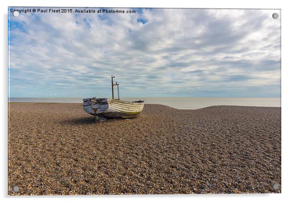 Fishing boat on the beach Acrylic by Paul Fleet