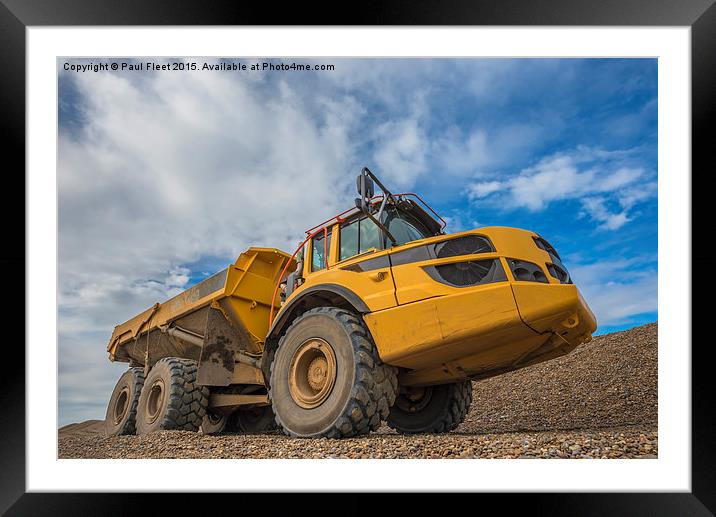 Construction truck Framed Mounted Print by Paul Fleet