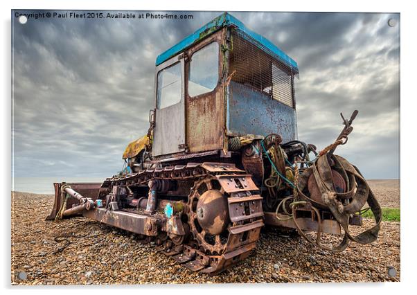 Beach bulldozer Acrylic by Paul Fleet