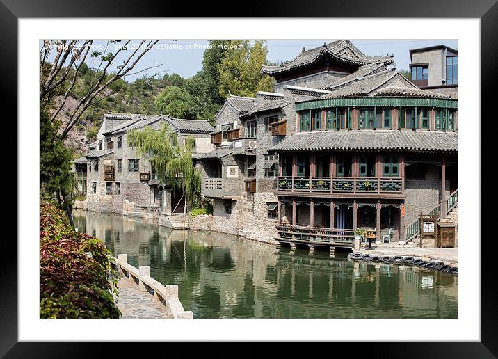Chinese village close to Beijing Framed Mounted Print by Steve Hughes