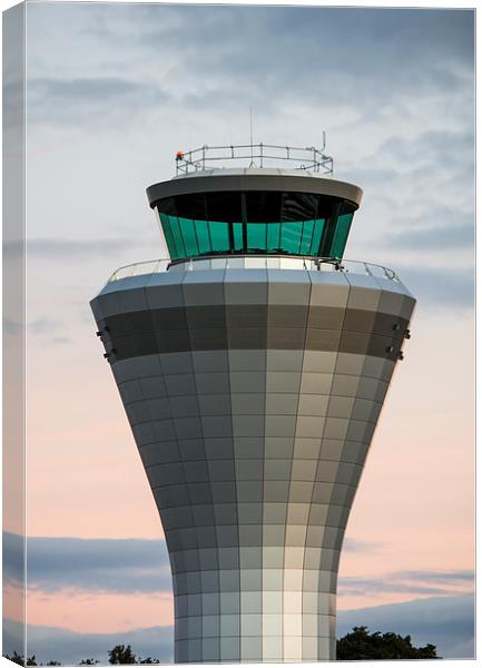 Tower Control Canvas Print by Andrew Crossley