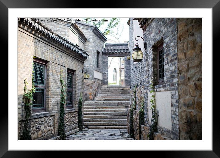  Rural Chinese village Framed Mounted Print by Steve Hughes