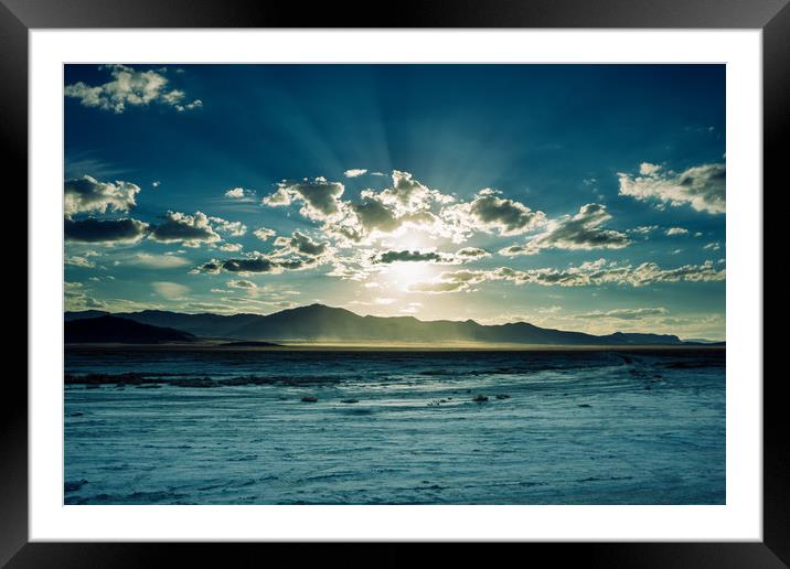  Desert Sunset Framed Mounted Print by Brent Olson