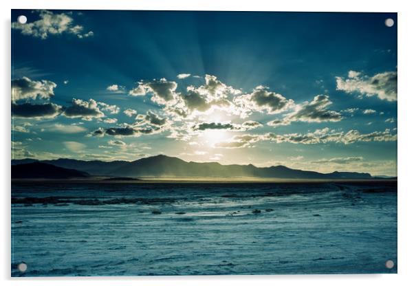  Desert Sunset Acrylic by Brent Olson