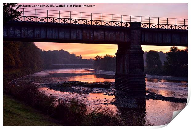 Sunrise On The River Ribble Print by Jason Connolly
