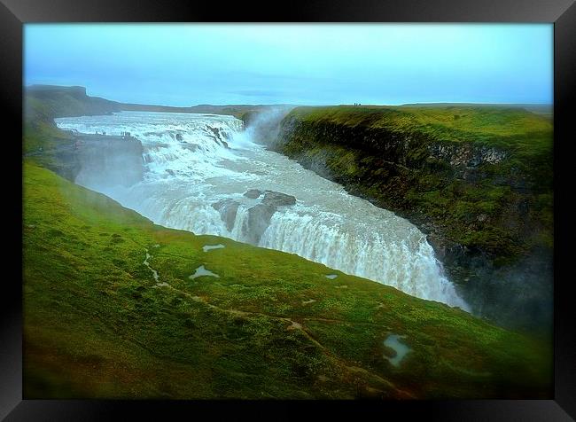  Gullfoss ( Golden Falls ) Iceland Framed Print by Sue Bottomley