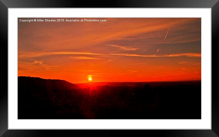  Sunset Over Purbeck Framed Mounted Print by Mike Streeter