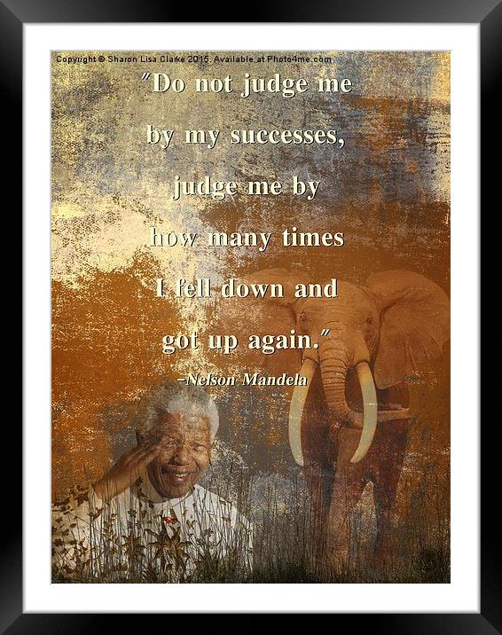  Mandela 4 Framed Mounted Print by Sharon Lisa Clarke