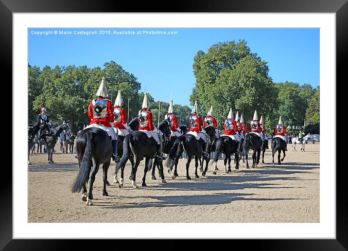  Marching off Up The Mall Framed Mounted Print by Marie Castagnoli
