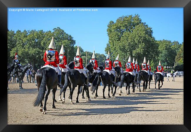  Marching off Up The Mall Framed Print by Marie Castagnoli