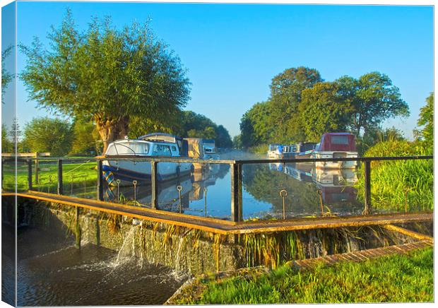  Canal View PaperCourt Lock Canvas Print by Clive Eariss