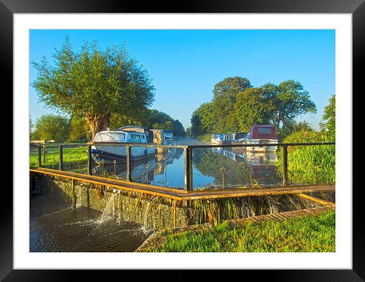  Canal View PaperCourt Lock Framed Mounted Print by Clive Eariss