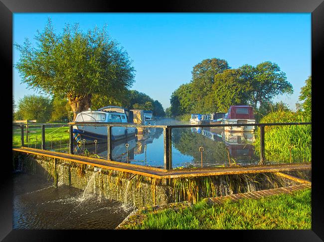  Canal View PaperCourt Lock Framed Print by Clive Eariss