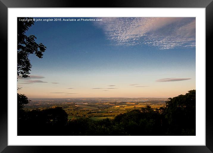  Devon a view from the stars Framed Mounted Print by john english