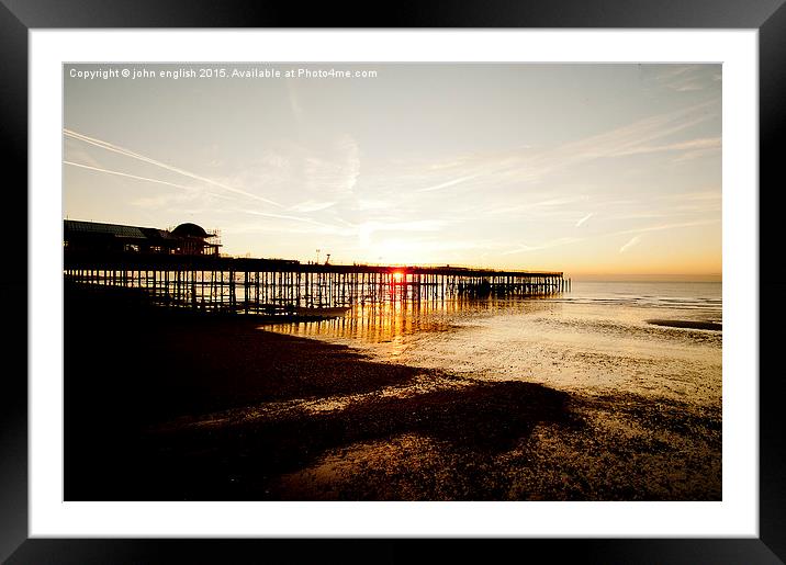 the Pier at sunrise Framed Mounted Print by john english