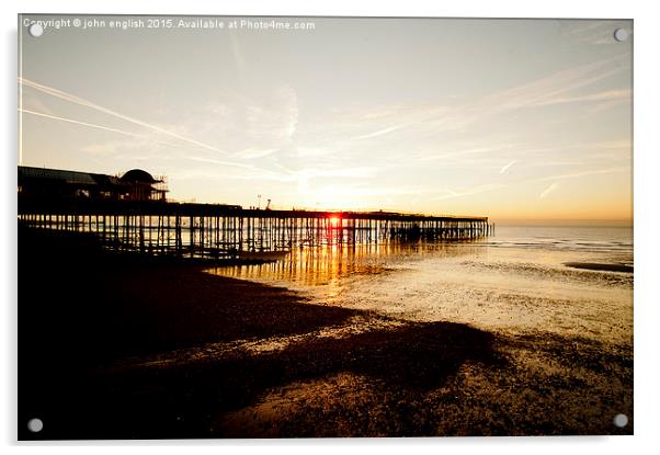 the Pier at sunrise Acrylic by john english