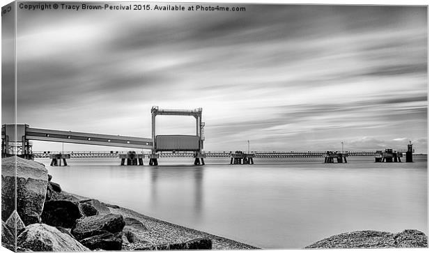 Piers at Sheerness Docks Canvas Print by Tracy Brown-Percival