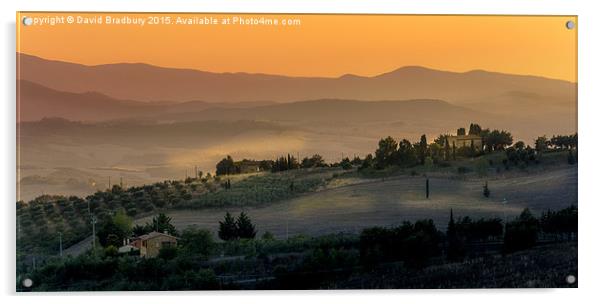  Tuscan Evening Acrylic by David Bradbury