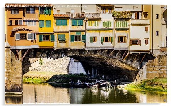  Under the Ponte Vecchio Acrylic by David Bradbury