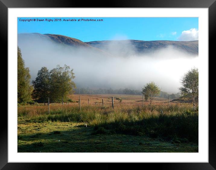  Mist in the morning Framed Mounted Print by Dawn Rigby