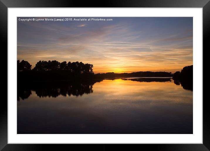  Early Sunset over Gladhouse Reservoir, Midlothian Framed Mounted Print by Lynne Morris (Lswpp)