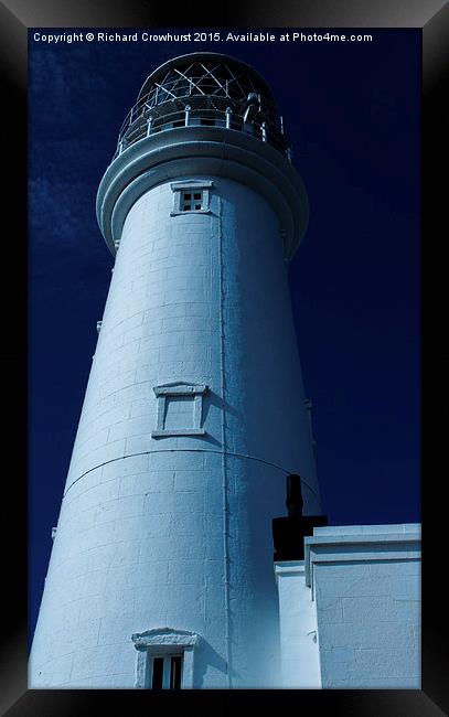 Lighthouse Blues Framed Print by Richard Crowhurst