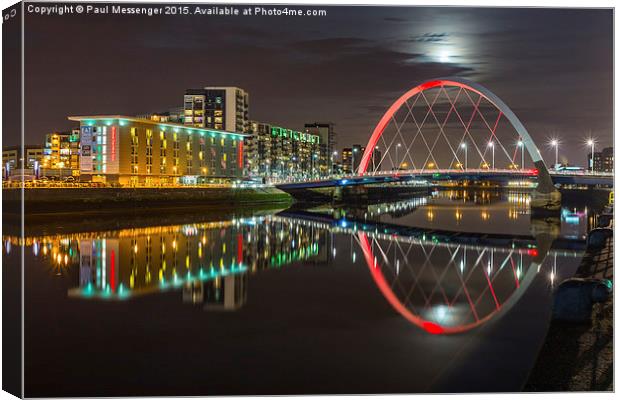   The Clyde Arc Glasgow Canvas Print by Paul Messenger