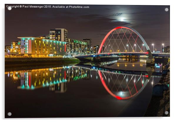   The Clyde Arc Glasgow Acrylic by Paul Messenger