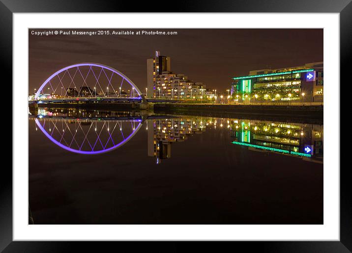   The Clyde Arc Framed Mounted Print by Paul Messenger