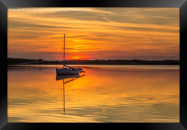 Golden lake Framed Print by Paul Madden