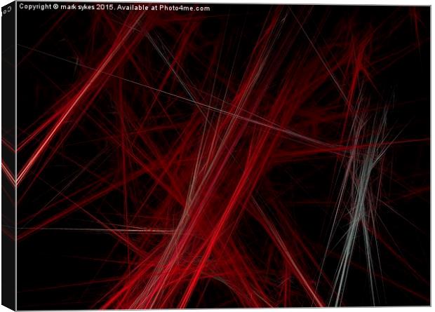  Abstract View of Tension in Red Canvas Print by mark sykes