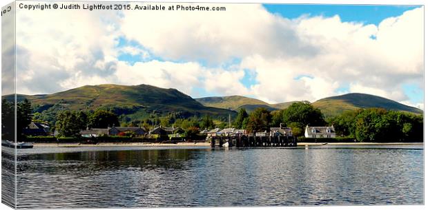 THE DELIGHTFUL VILLAGE OF LUSS ON LOCH LOMMOND  Canvas Print by Judith Lightfoot